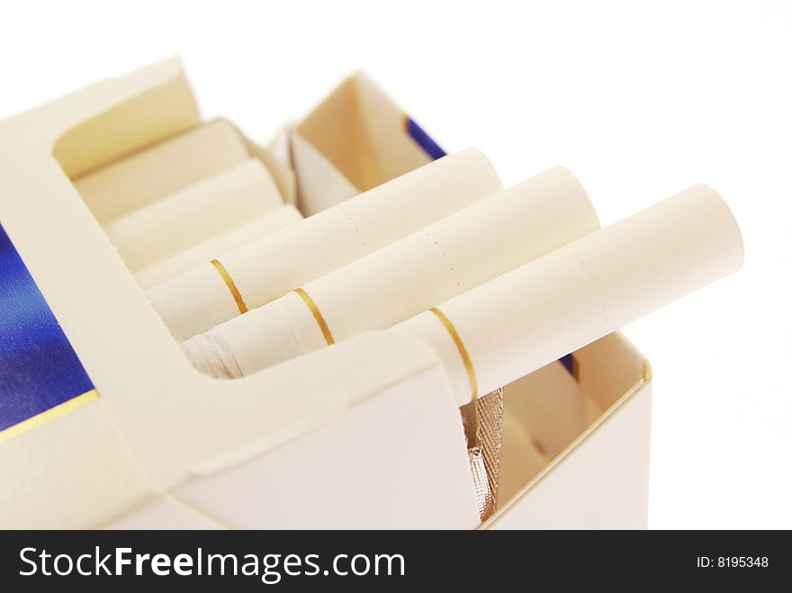 Cigarettes isolated on a white background