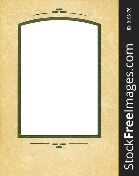 An antique cardboard folio frame. An antique cardboard folio frame.