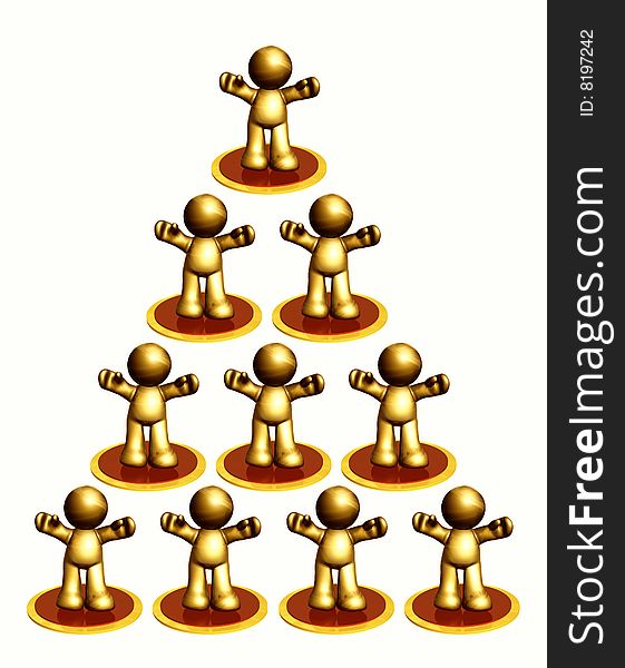 Network structure with icon figure illustration