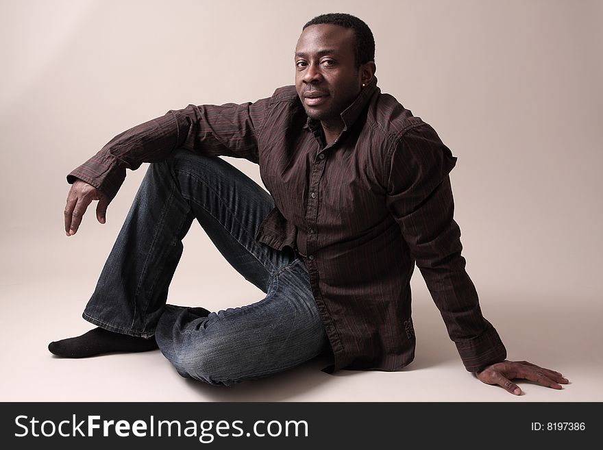 Portrait of a young man in the studio. Portrait of a young man in the studio