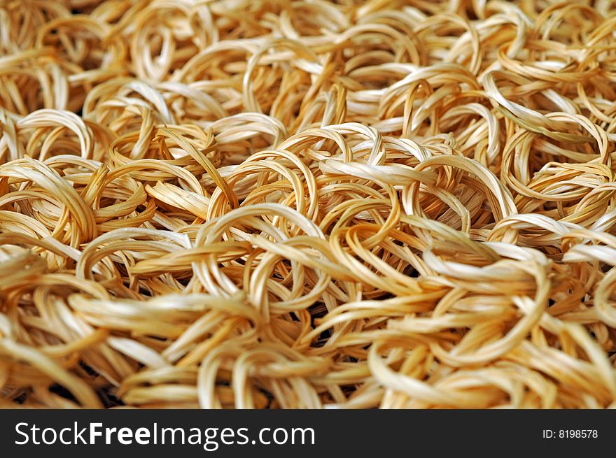 Wooden rings background with shallow depth of field