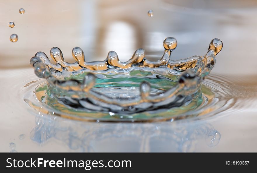 Abstract background from splash in a drop of water