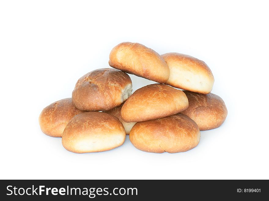 Fresh small bread on a light background. Fresh small bread on a light background