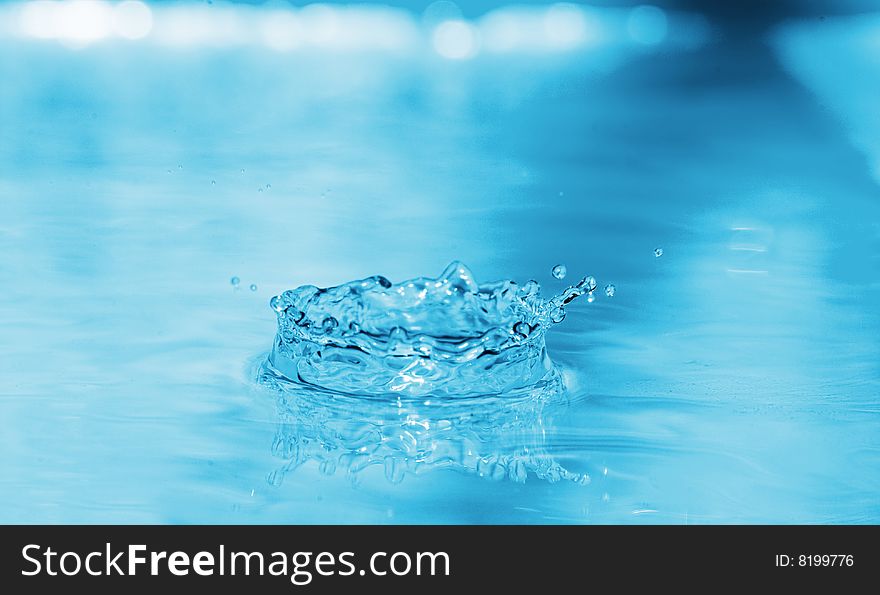 Abstract background from splash in a drop of water