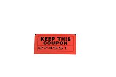 Raffle Ticket (with Clipping Path) Stock Photography Raffle Ticket (with Clipping Path) Stock Photography