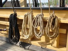 Different Color Of Ropes Stock Photo
