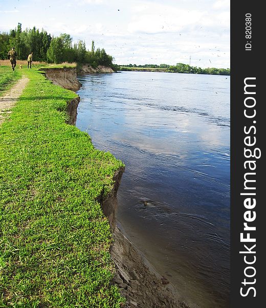 Spring on the Desna river in Ukraine