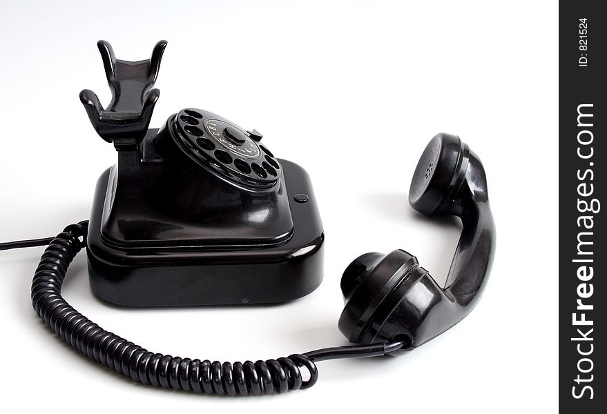 Vintage telephone isolated