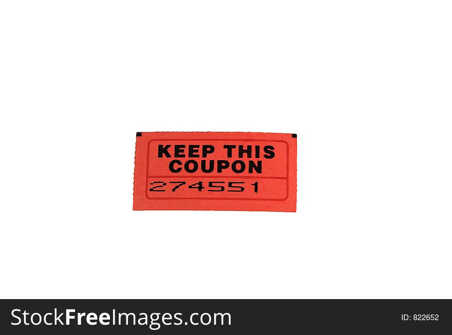 Raffle Ticket (with Clipping Path)