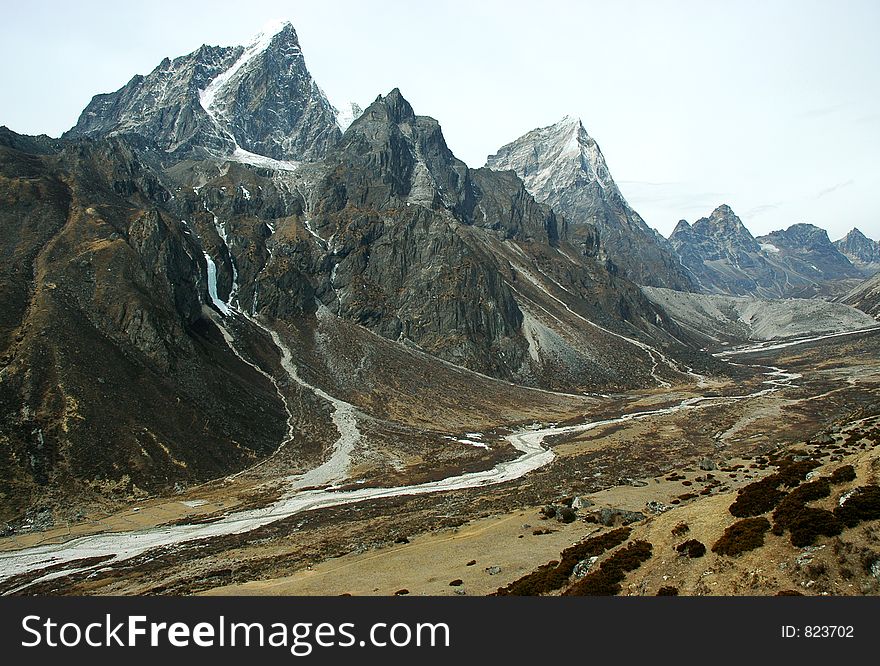 River In High Mountains