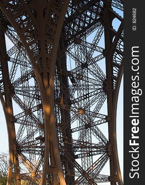 Eiffel Tower Pier Details, Paris, France