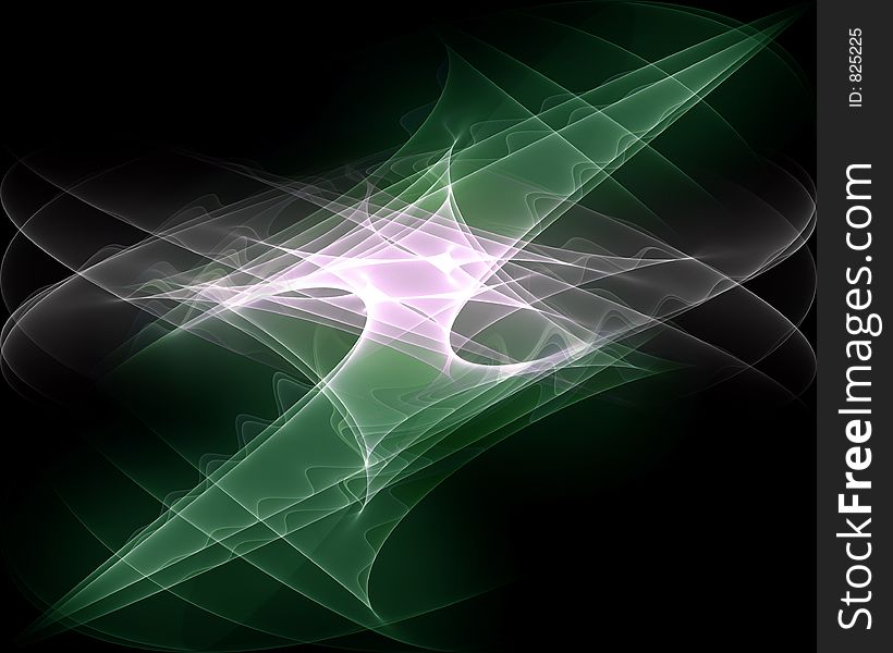 Green space anomaly, waves and lines, background