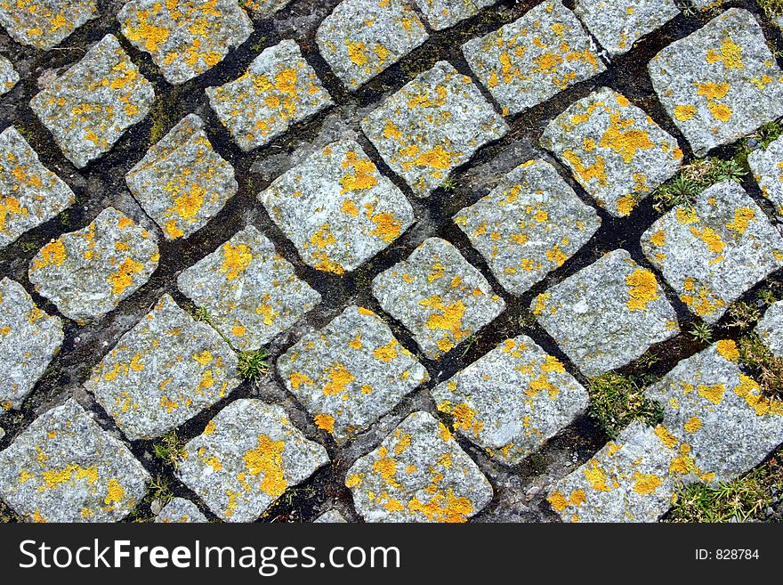 Close up of stone cobbles