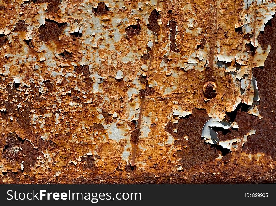 Rusty metal plate with rivets. Rusty metal plate with rivets