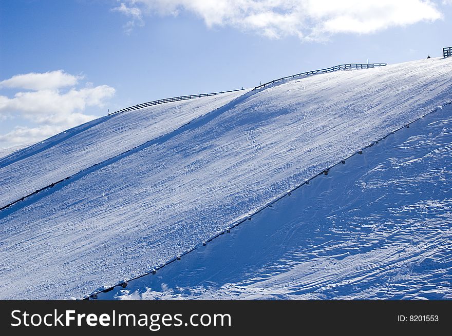 Snowy mountain slopes in the alps in austria. Snowy mountain slopes in the alps in austria