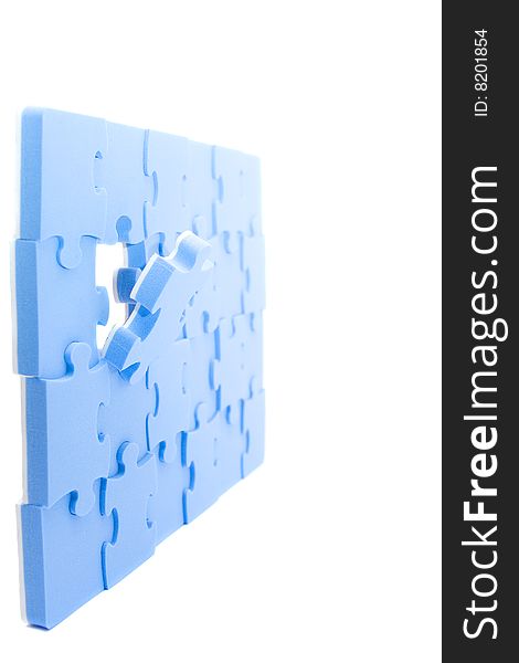 Abstract background blue element puzzle. Abstract background blue element puzzle
