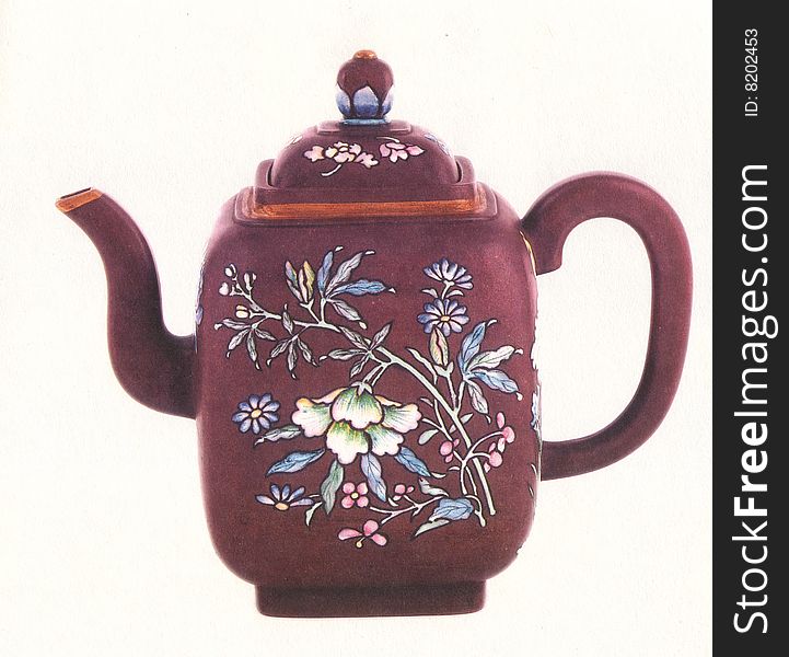 A brown traditional chinese teapot