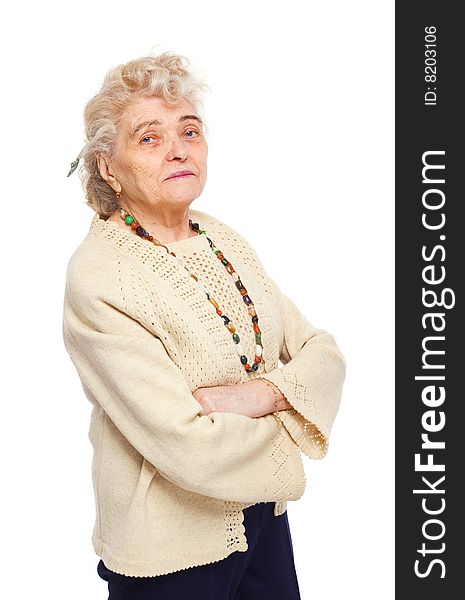 Portrait of a woman in her eighties looking happy and healthy. Portrait of a woman in her eighties looking happy and healthy