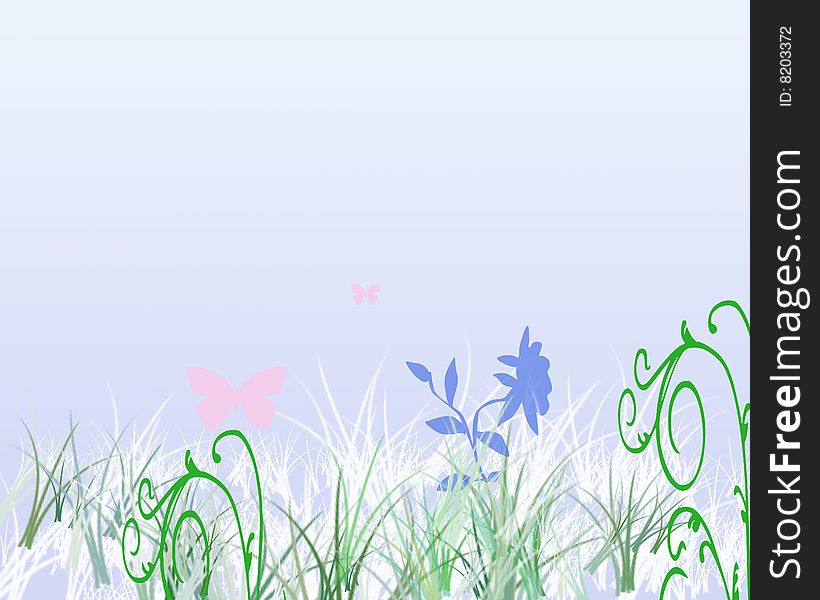 A computer generated spring time illustration. A computer generated spring time illustration.