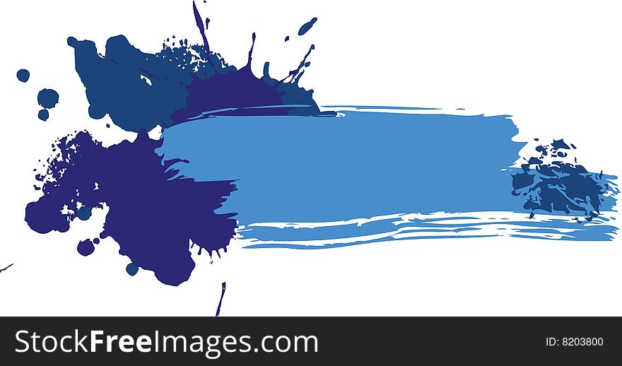 Grunge colored banner with blots. Grunge colored banner with blots