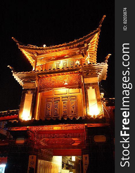 Pai-lou, pai-loo A monumental Chinese arch or gateway with one, three, or five openings; erected at the entrance to a palace, tomb, or processional.