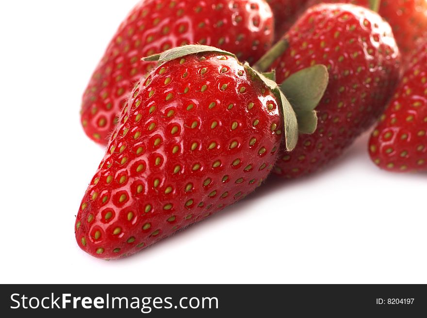 Fresh strawberry on a white background