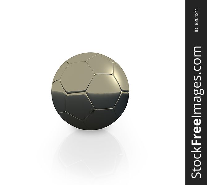 Golden football. 3D illustration of a gold football (soccer) ball. Golden football. 3D illustration of a gold football (soccer) ball.