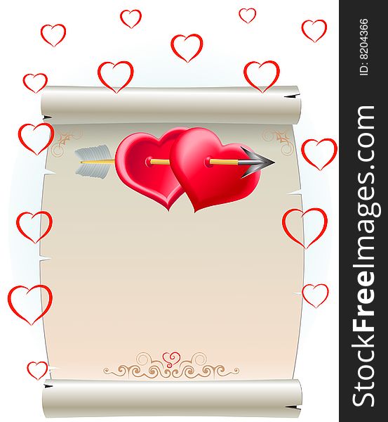 Hearts and package backgrounds birthday
