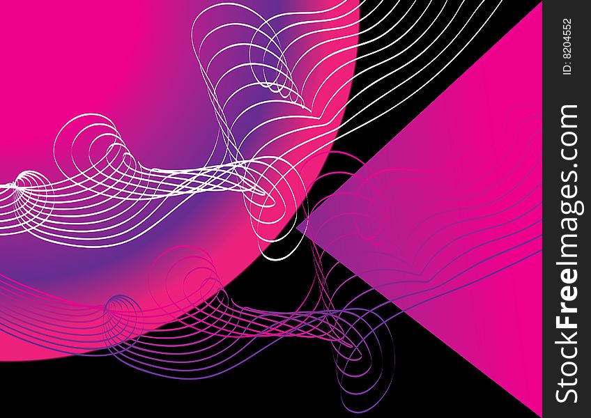 Lines and loops are featured in an abstract background illustration. Lines and loops are featured in an abstract background illustration.