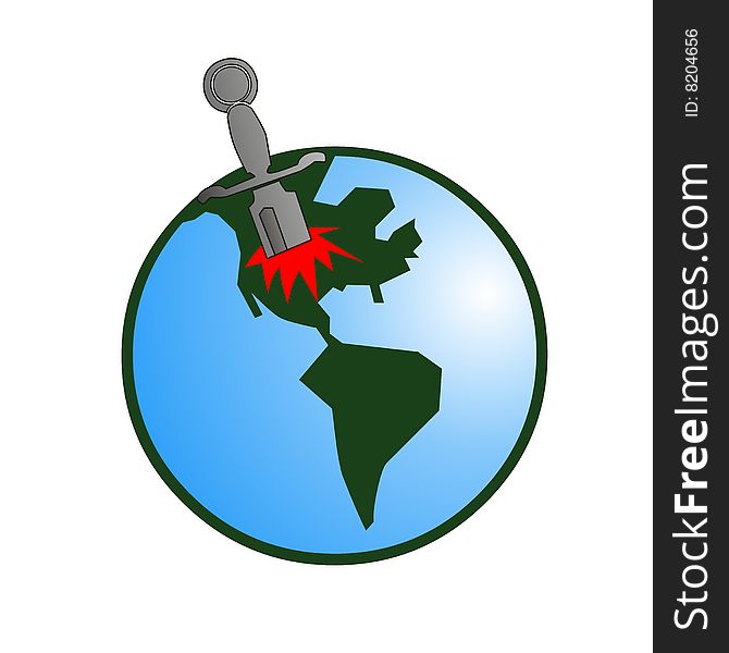 Concept - environmental damage caused by global warming