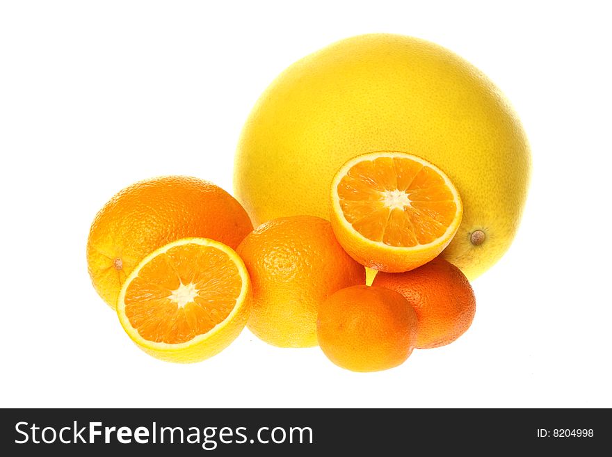 Fruits isolated on a white  background