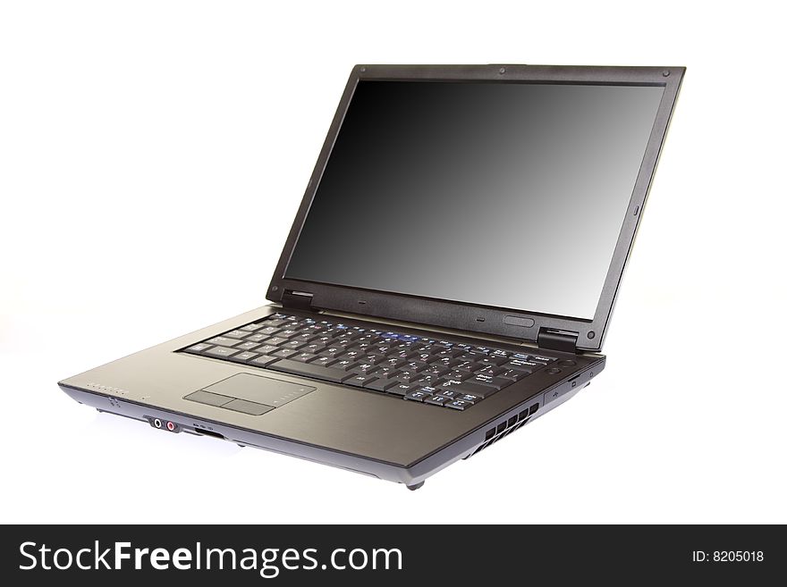 Modern laptop isolated on a white