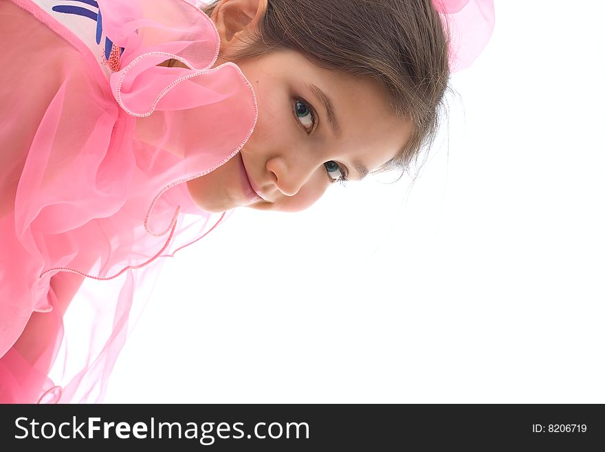 Portrait of cute teen dance girl