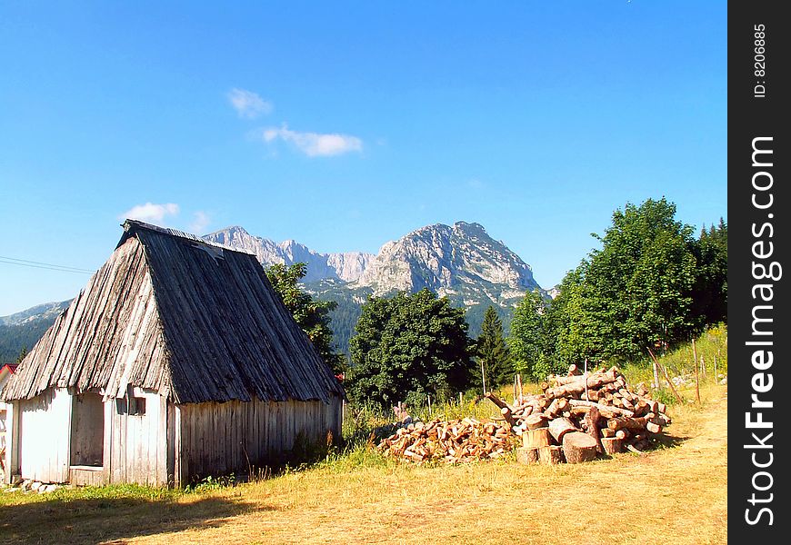 A hut in the montenegrin mountains, Durmitor National Park