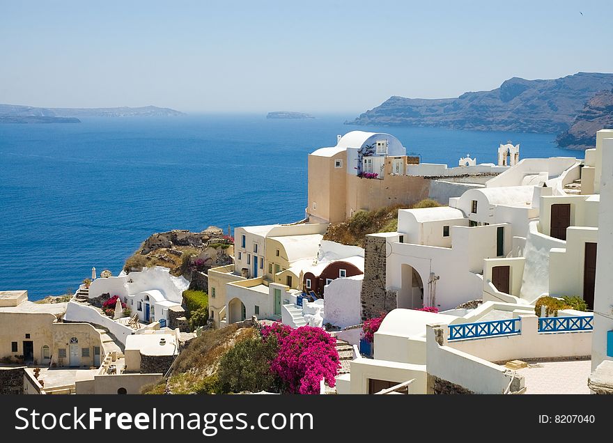 Santorini island in summer time