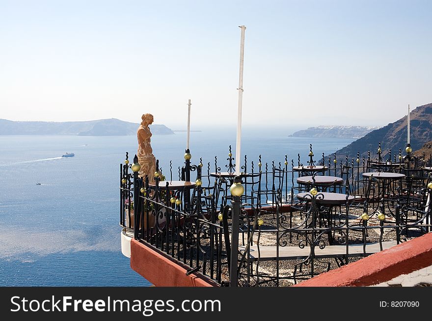 Santorini island in summer time