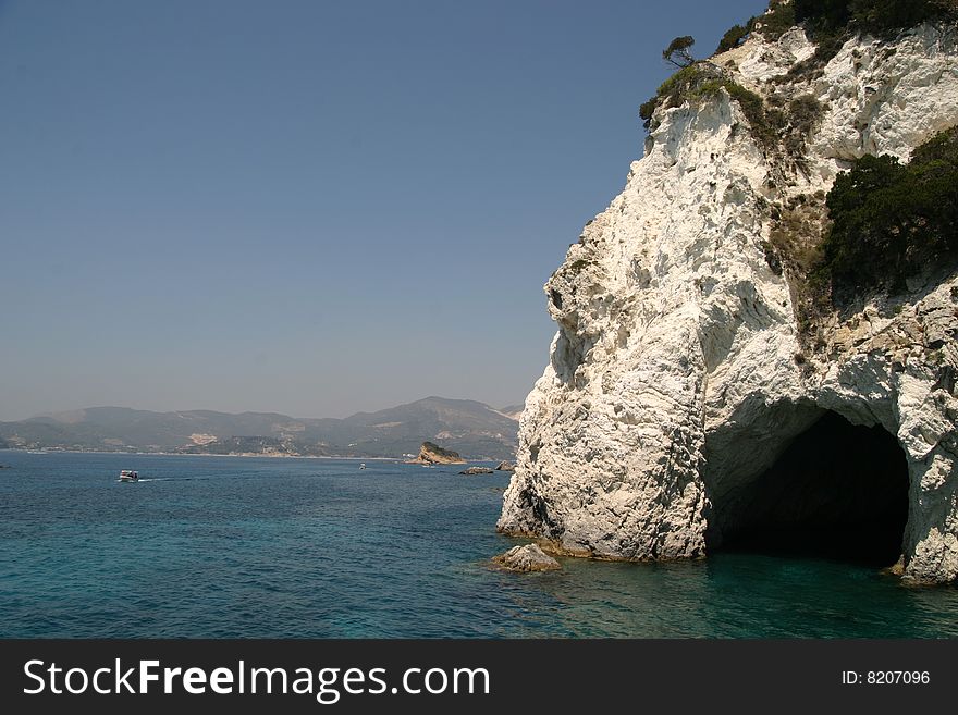 rock in Greece sea, island Zakyntos. rock in Greece sea, island Zakyntos