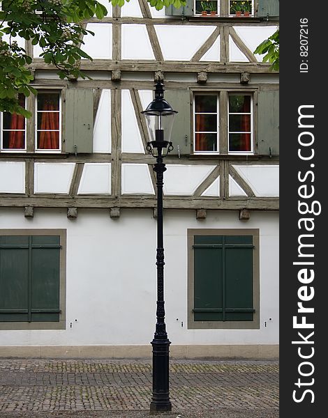 Frame house with lantern in Basel