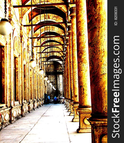 A view of a mosque in Cairo, Egypt at the Citadel