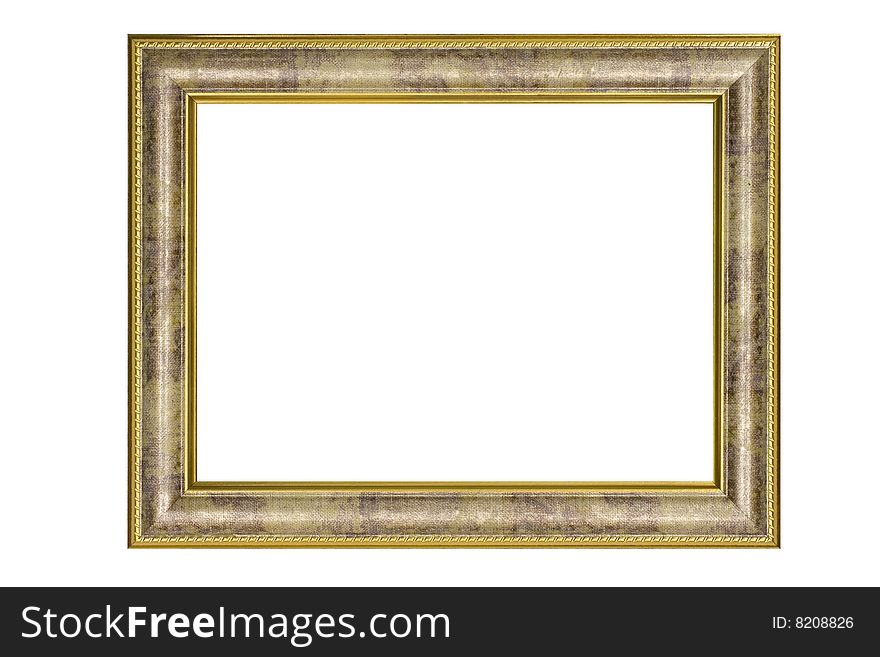 The frame for a photo or painting on a white background