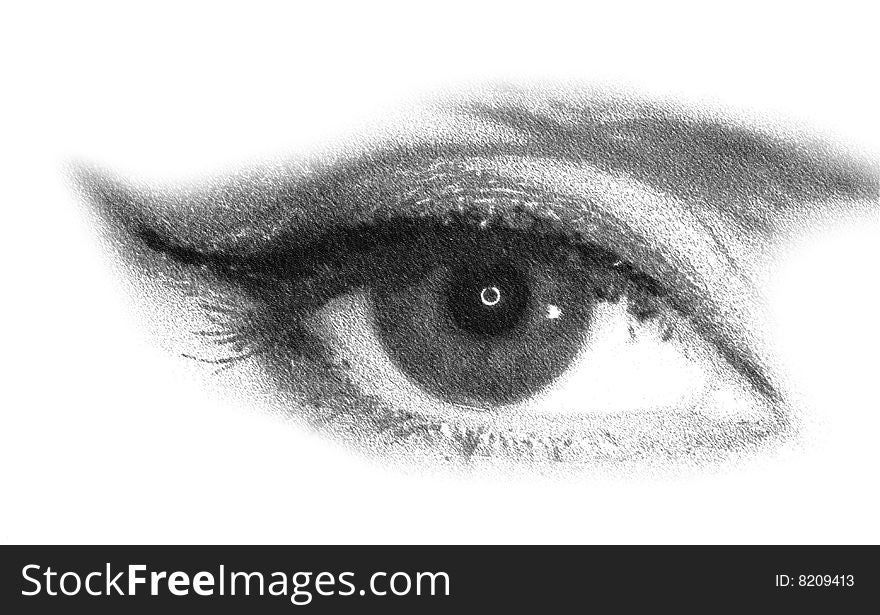 Black & white make-up eye