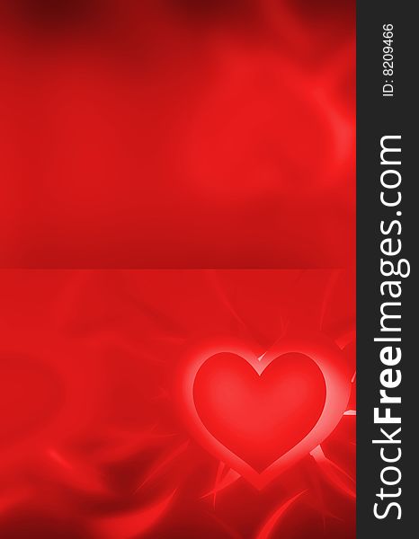 Heart brochure colored in red