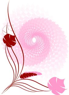 Floral Card Design Stock Photo