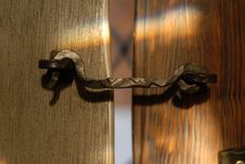 Metallic Hook On A Vintage Wooden Door Stock Photos Metallic Hook On A Vintage Wooden Door Stock Photos