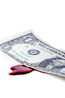 American Money Bleeding From The Recession Royalty Free Stock Images American Money Bleeding From The Recession Royalty Free Stock Images