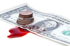 American Money Bleeding From The Recession Stock Image