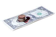 American Money Bleeding From The Recession Stock Photography