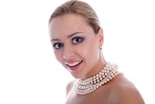 Girl With Pearl Royalty Free Stock Image Girl With Pearl Royalty Free Stock Image