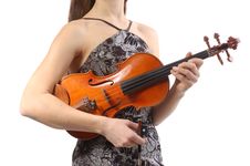 Beautiful Violinist Royalty Free Stock Photography
