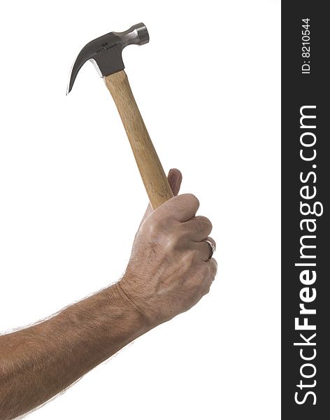 Male Hand Holding Hammer